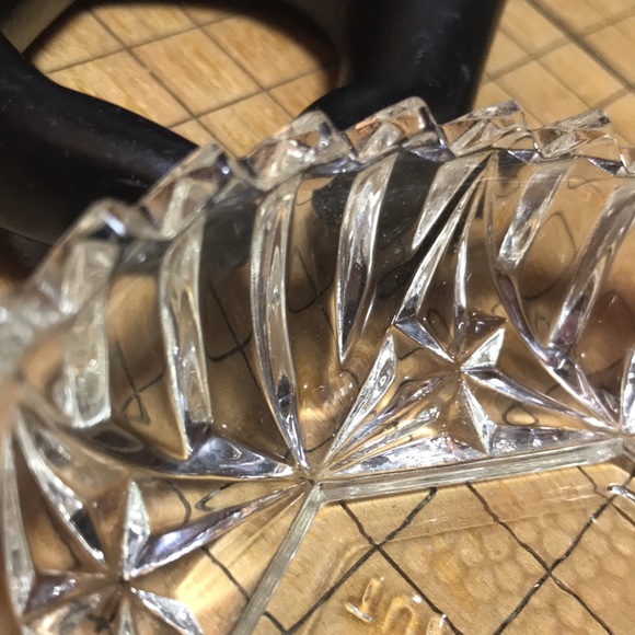 Mr Peanut Clear Glass Shallow Nut Snack Dish Character Silhouette Cut Glass Look - Picture 12 of 13